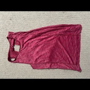 lululemon red open back tank top